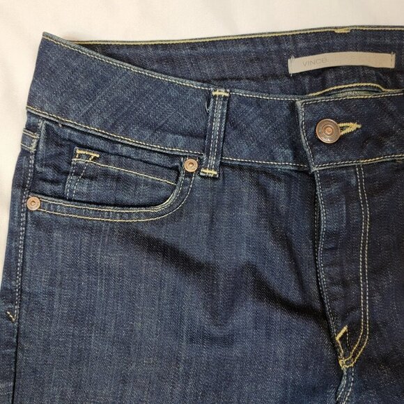 Vince Bootcut Jeans Size 29 Dark Wash Stretch Denim Made in USA - Picture 5 of 10
